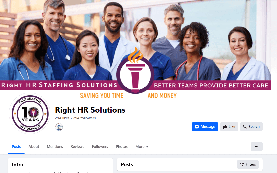 Right HR Solutions — Social Media
